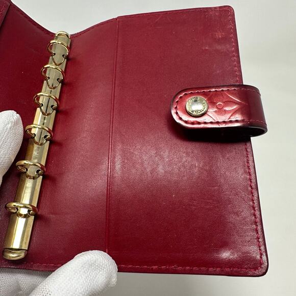Louis Vuitton LV Agenda PM Cover Vernis Dark Red - Picture 12 of 13
